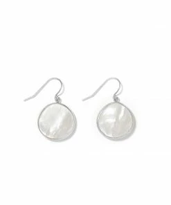 Karen Kane Round Mother Of Pearl Drop Earrings