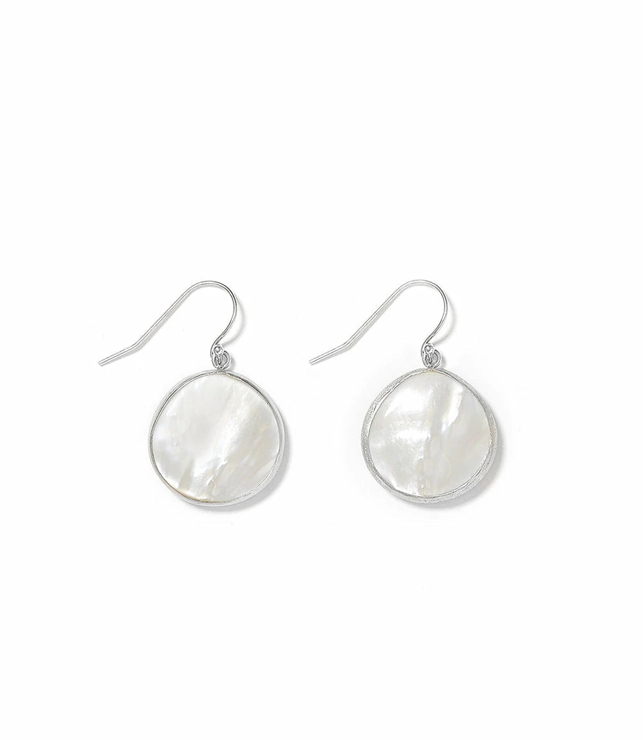 Karen Kane Round Mother Of Pearl Drop Earrings