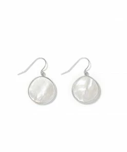 Karen Kane Round Mother Of Pearl Drop Earrings