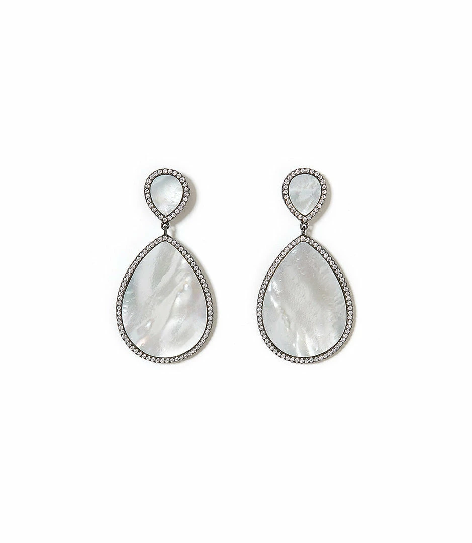 Karen Kane Accessories Double Teardrop Mother Of Pearl Earrings