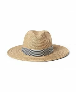 Karen Kane Panama Hat With Striped Band Accessories