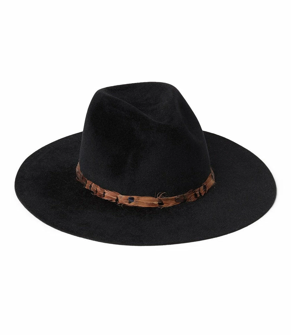 Karen Kane Feather Band Velour Hat