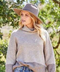 Karen Kane Leather Trim Velour Hat Accessories