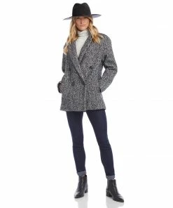 Karen Kane Accessories Leather Trim Velour Hat