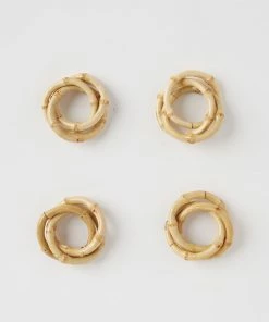 Karen Kane Bamboo Napkin Rings, Set Of 4 Home