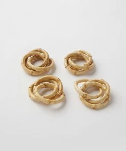 Karen Kane Bamboo Napkin Rings, Set Of 4 Home