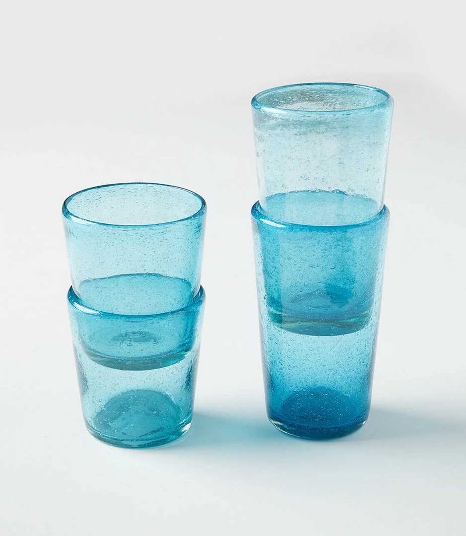 Karen Kane Handcrafted Turquoise Juice Glass Home