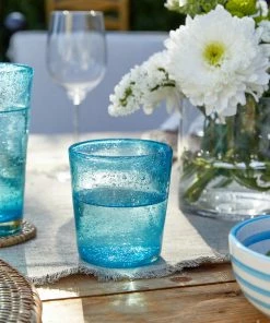 Karen Kane Handcrafted Turquoise Juice Glass Home