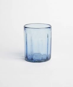 Karen Kane Ridged Blue Drinking Glass Home