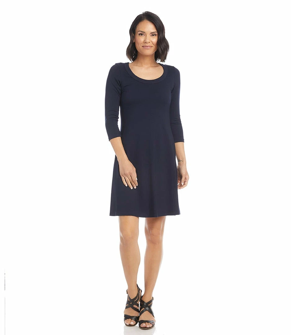 Karen Kane Three Quarter Sleeve A Line Dress Best Sellers