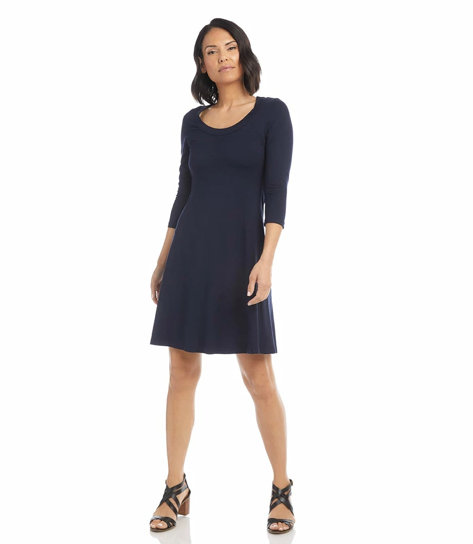 Karen Kane Three Quarter Sleeve A Line Dress Best Sellers