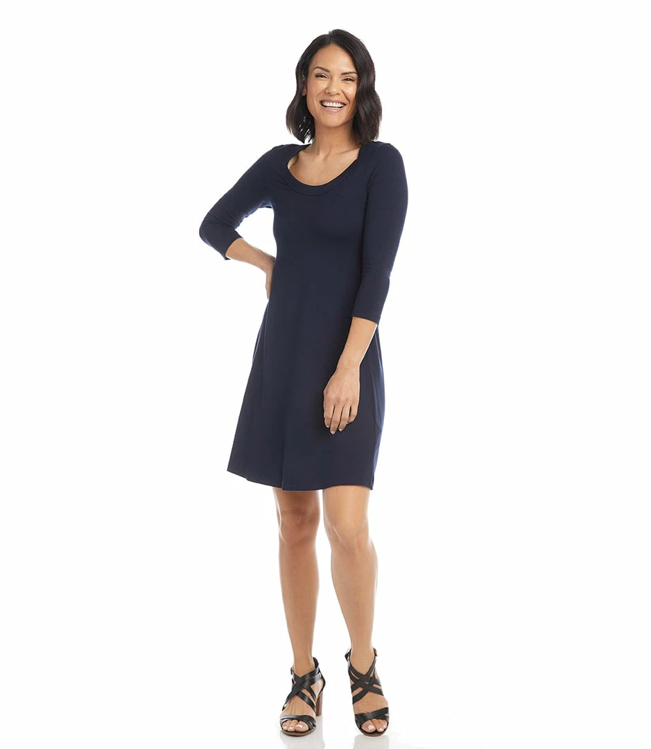 Karen Kane Three Quarter Sleeve A Line Dress Best Sellers