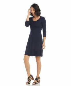 Karen Kane Three Quarter Sleeve A Line Dress Best Sellers
