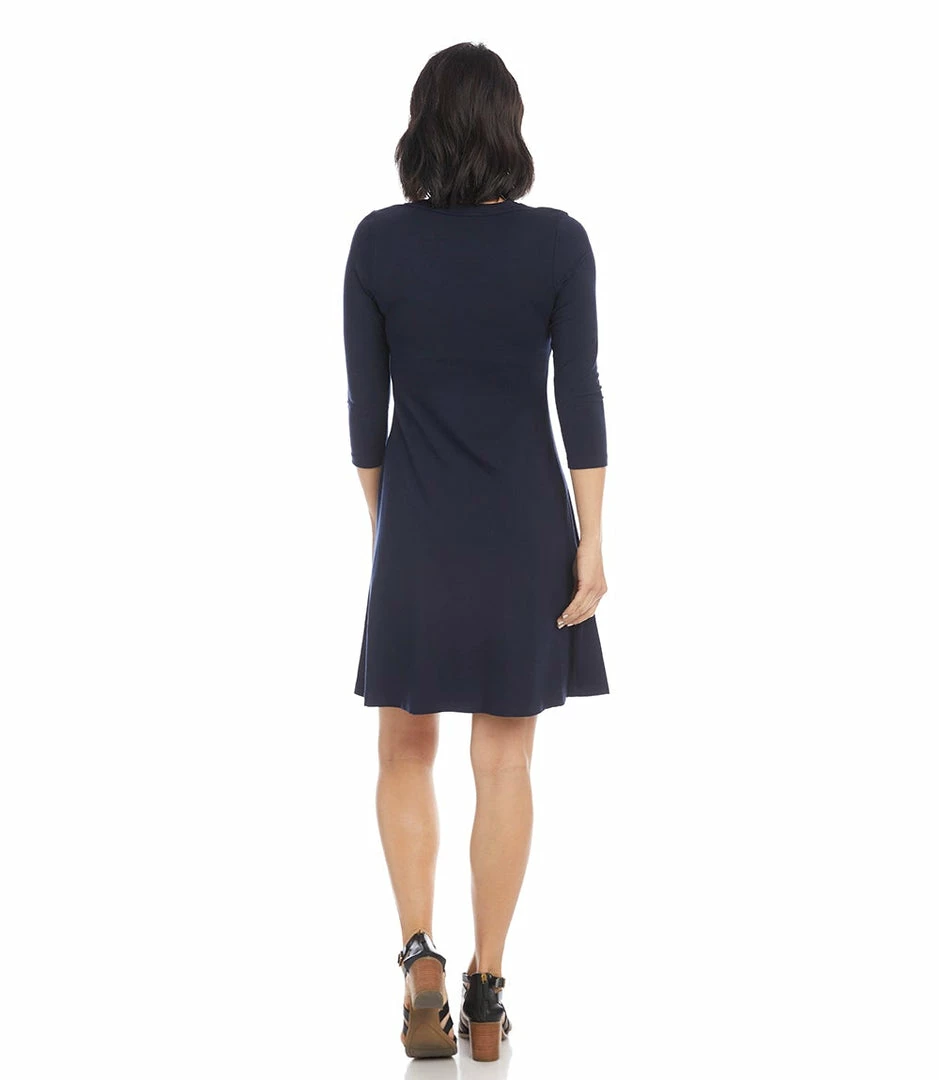 Karen Kane Three Quarter Sleeve A Line Dress Best Sellers