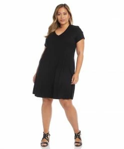 Karen Kane Dresses Plus Size Quinn V Neck Pocket Dress