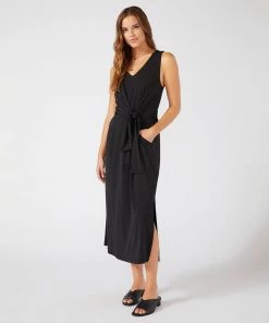 Karen Kane Tie-Front Midi Dress