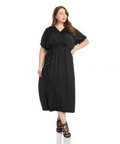 Karen Kane Plus Size Cuffed Sleeve Dress