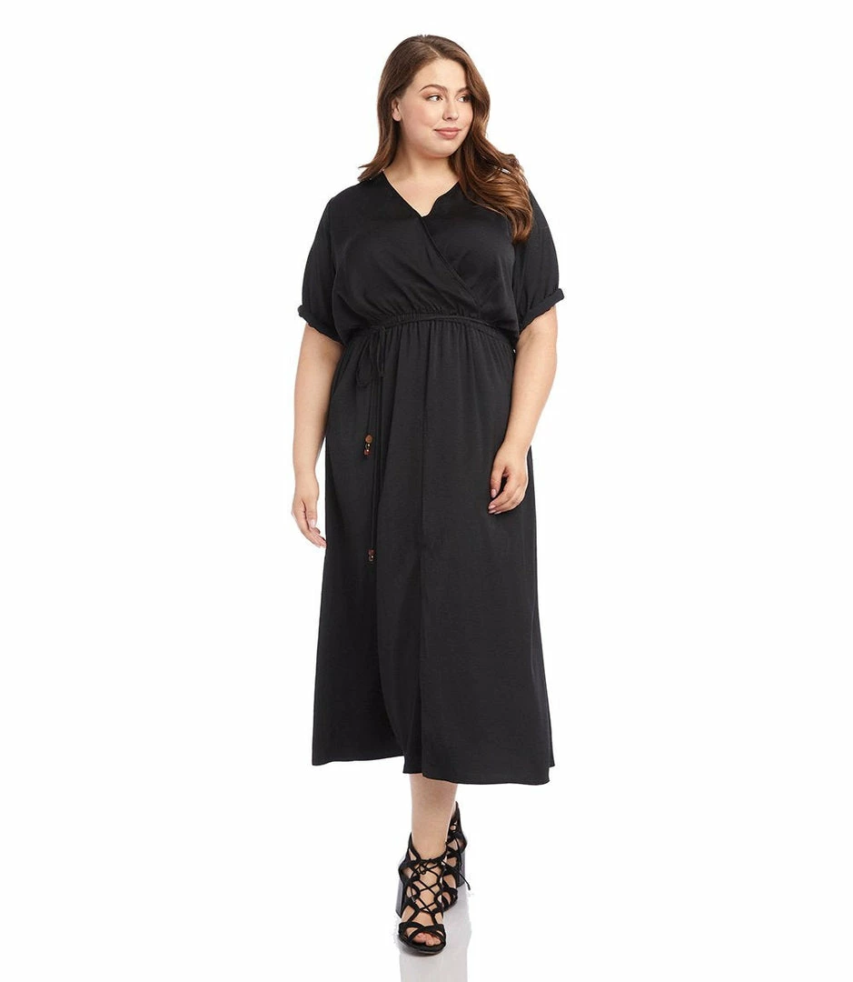 Karen Kane Plus Size Cuffed Sleeve Dress