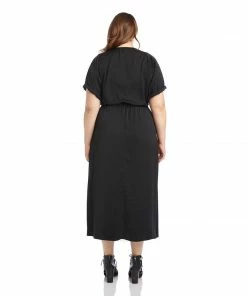 Karen Kane Plus Size Cuffed Sleeve Dress