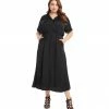 Karen Kane Plus Size Cuffed Sleeve Dress
