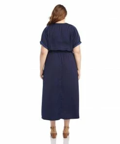 Karen Kane Best Sellers Plus Size Cuffed Sleeve Dress
