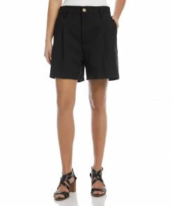 Karen Kane High-Waist Pleated Shorts