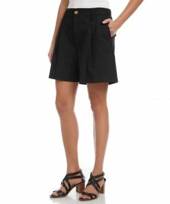 Karen Kane High-Waist Pleated Shorts