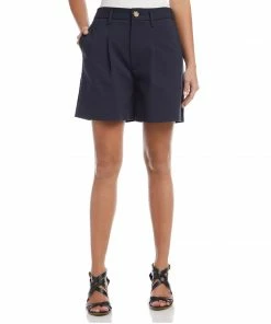 Karen Kane High-Waist Pleated Shorts