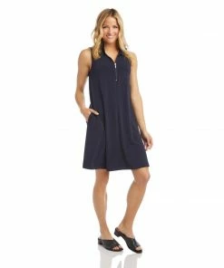 Karen Kane Sleeveless Zip-Up Travel Dress Best Sellers