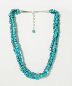 Karen Kane Triple Strand Turquoise Stone Necklace