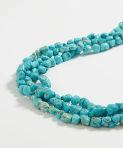 Karen Kane Triple Strand Turquoise Stone Necklace
