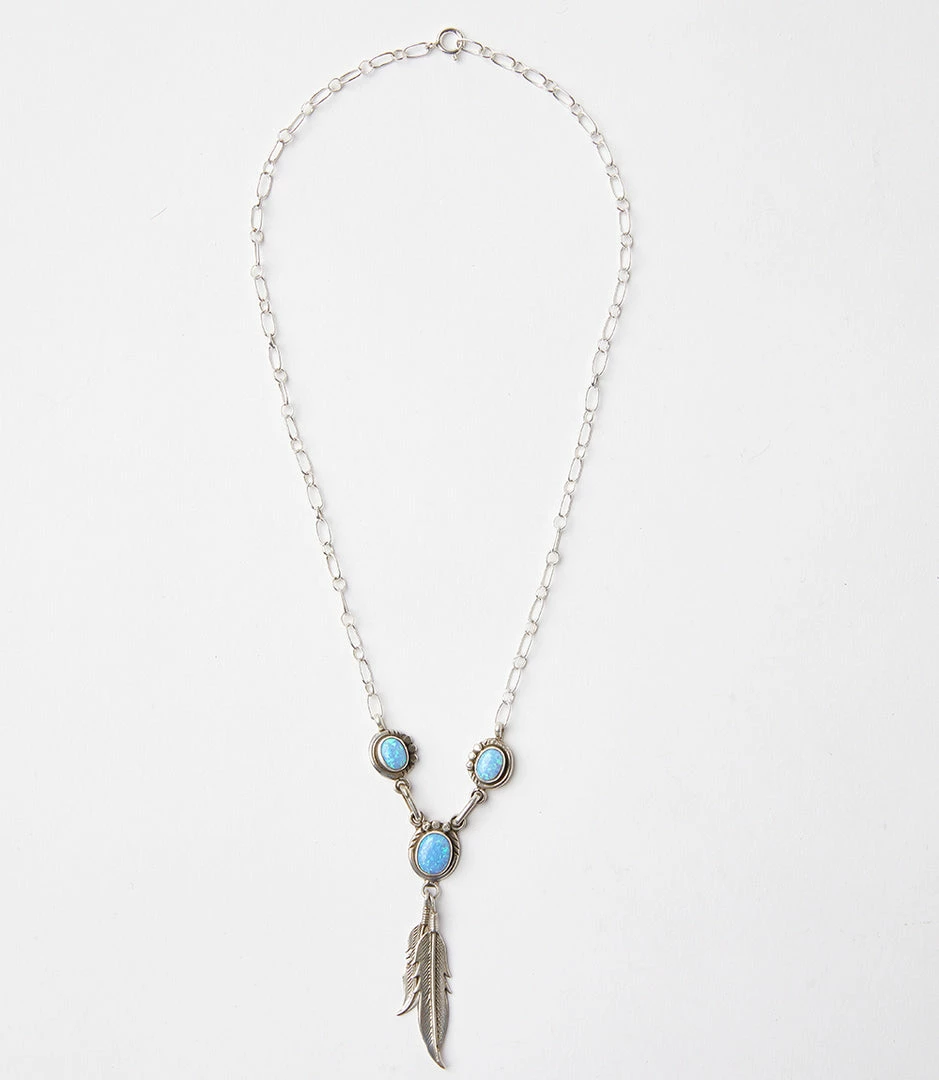 Karen Kane Accessories Opal Feather Necklace