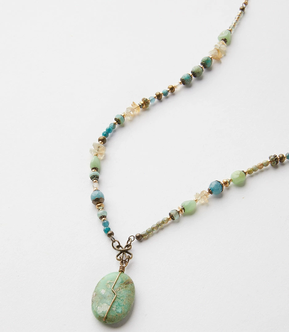 Karen Kane Accessories Gemstone Beaded Pendant Necklace