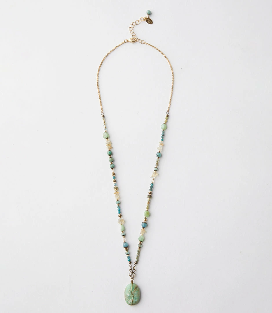 Karen Kane Accessories Gemstone Beaded Pendant Necklace
