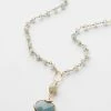 Karen Kane Accessories Beaded Aquamarine Pendant Necklace
