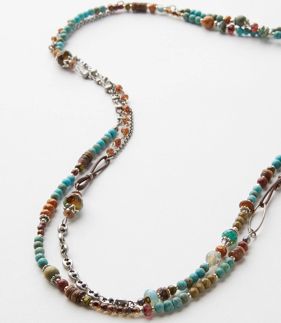 Karen Kane Beaded Turquoise And Jasper Necklace Accessories
