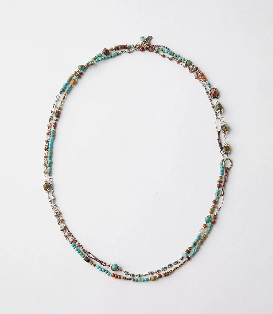 Karen Kane Beaded Turquoise And Jasper Necklace Accessories