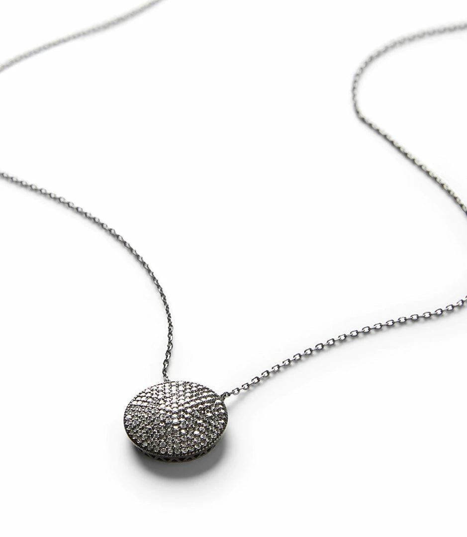 Karen Kane Pavé Disk Necklace