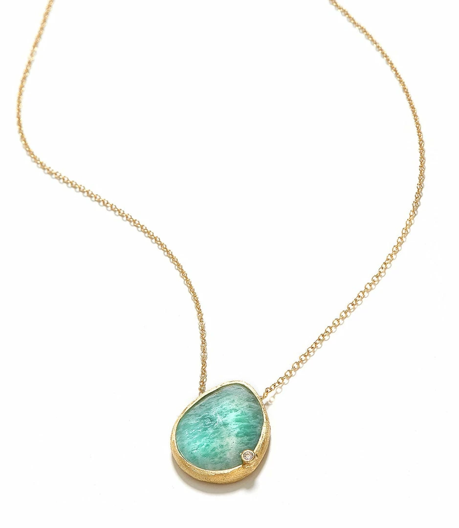 Karen Kane Gemstone Teardrop Necklace New Arrivals