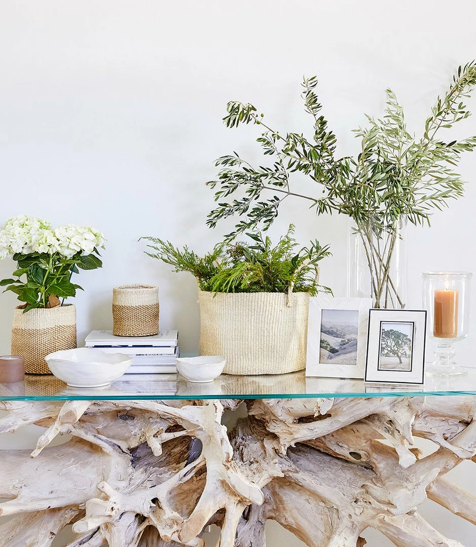 Karen Kane Home Handwoven Sisal Basket