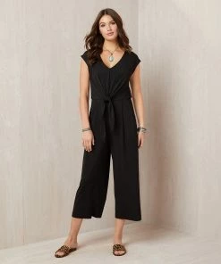 Karen Kane Best Sellers Cap Sleeve Tie-Front Jumpsuit