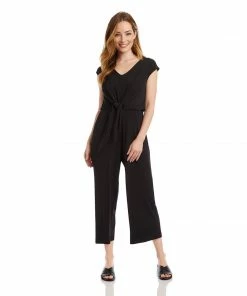 Karen Kane Petite Size Tie-Front Jumpsuit Petites
