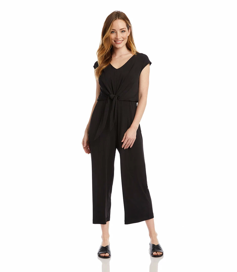 Karen Kane Petite Size Tie-Front Jumpsuit Petites