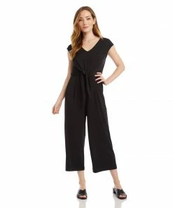 Karen Kane Petite Size Tie-Front Jumpsuit Petites
