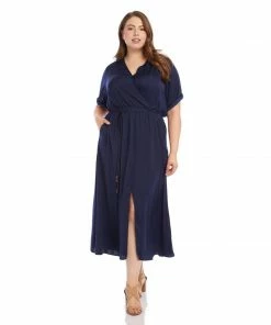 Karen Kane Best Sellers Plus Size Cuffed Sleeve Dress