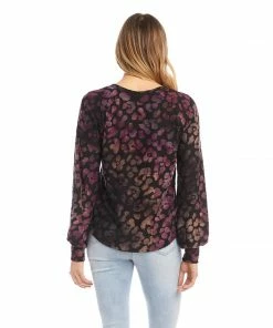 Karen Kane Petite Size Shirred Sleeve Top