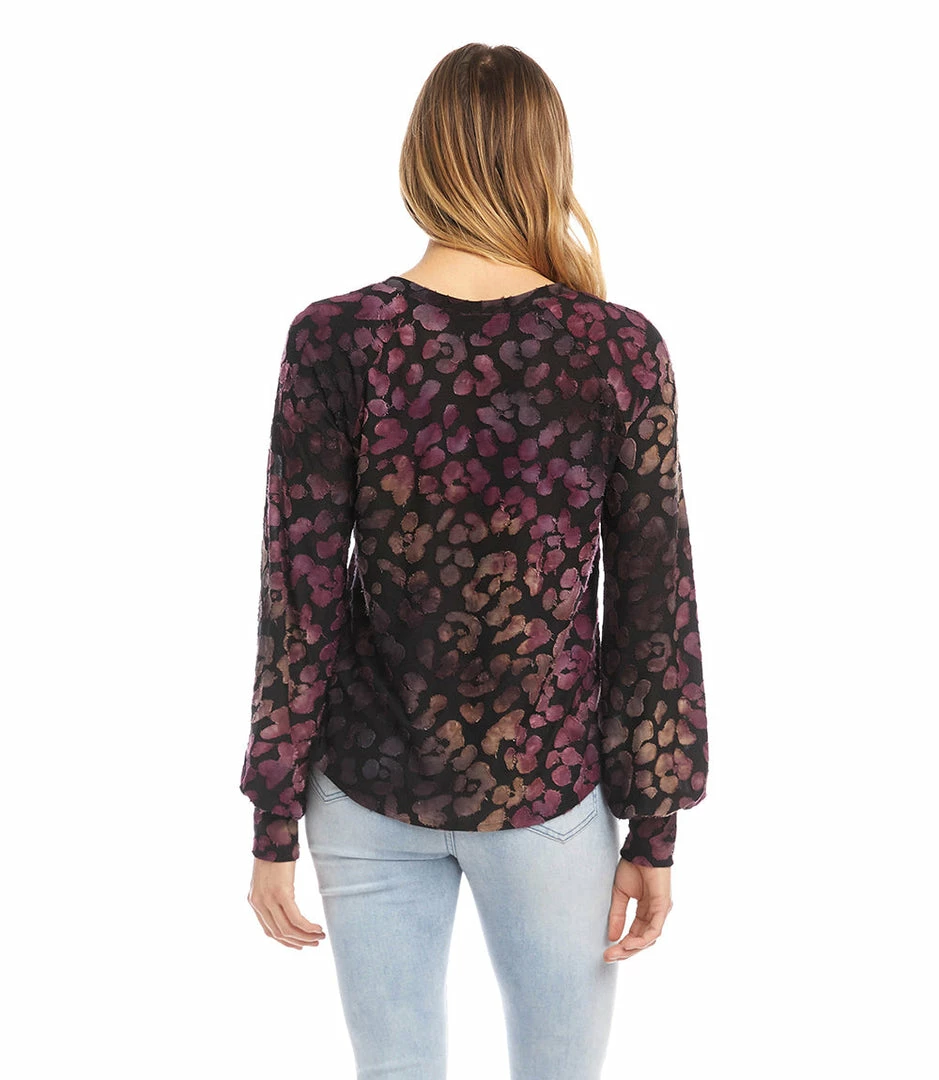 Karen Kane Petite Size Shirred Sleeve Top