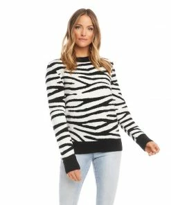 Karen Kane Zebra Stripe Sweater Clothing