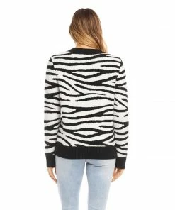 Karen Kane Zebra Stripe Sweater Clothing