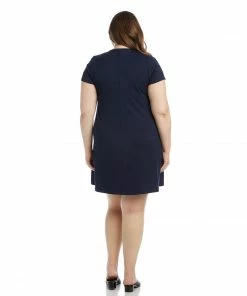 Karen Kane Plus Size Quinn V Neck Pocket Dress